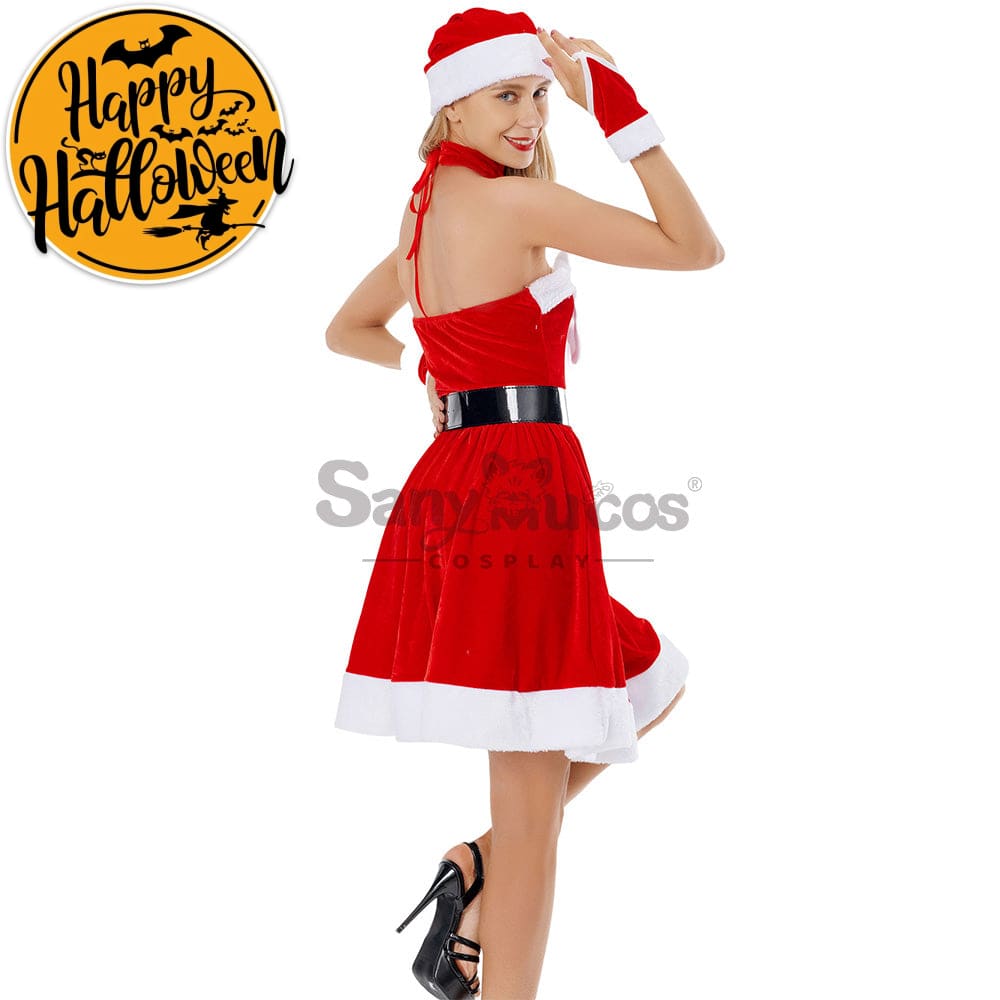 【In Stock】Christmas Cosplay Bowknot Christmas Dress Costume Costumes