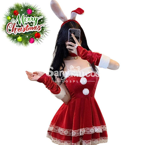 【In Stock】Christmas Cosplay Bunny Girl Dress Costume Costumes