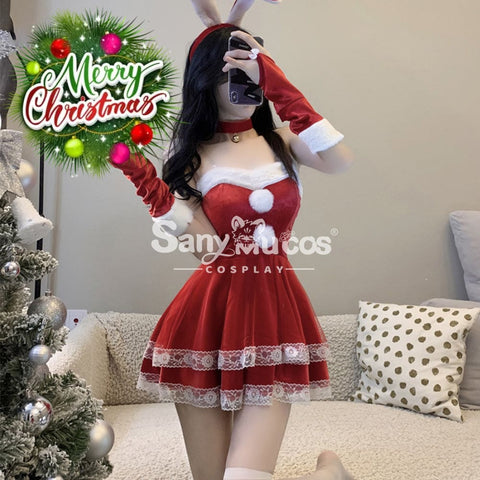 【In Stock】Christmas Cosplay Bunny Girl Dress Costume Costumes