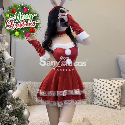 【In Stock】Christmas Cosplay Bunny Girl Dress Costume Costumes