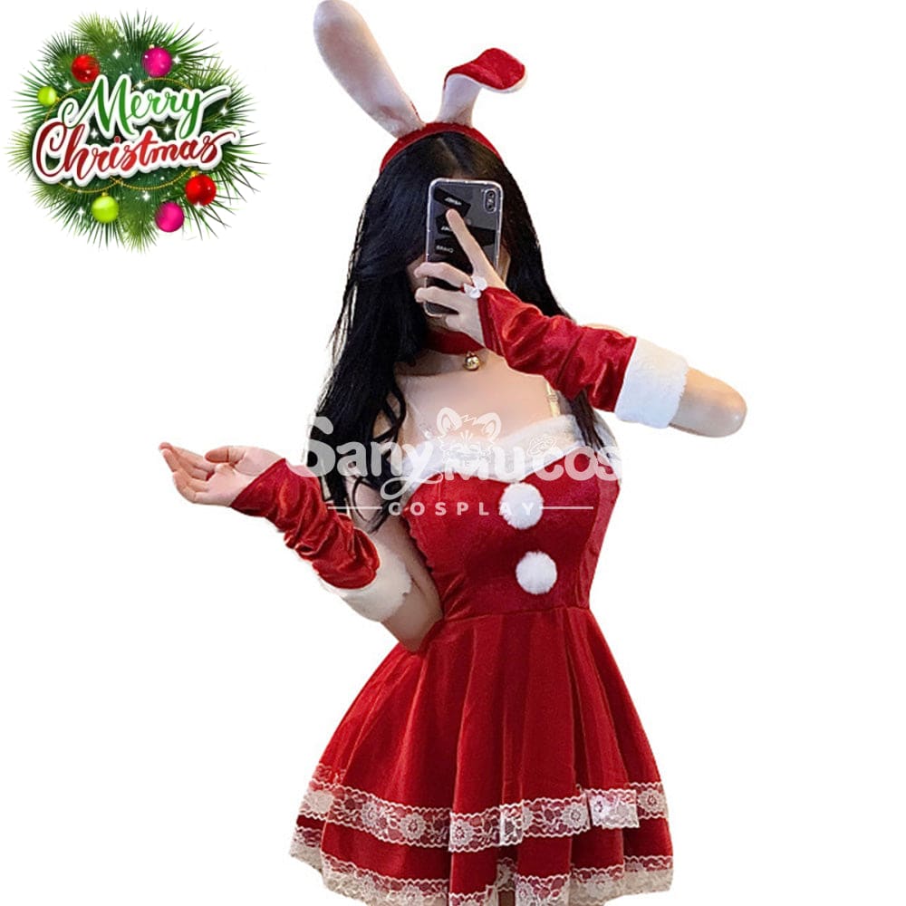 【In Stock】Christmas Cosplay Bunny Girl Dress Costume Costumes