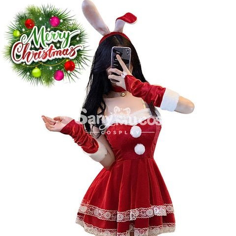 【In Stock】Christmas Cosplay Bunny Girl Dress Costume Costumes