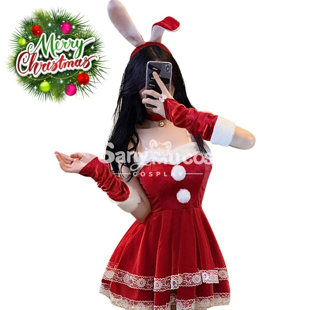 【In Stock】Christmas Cosplay Bunny Girl Dress Costume Costumes