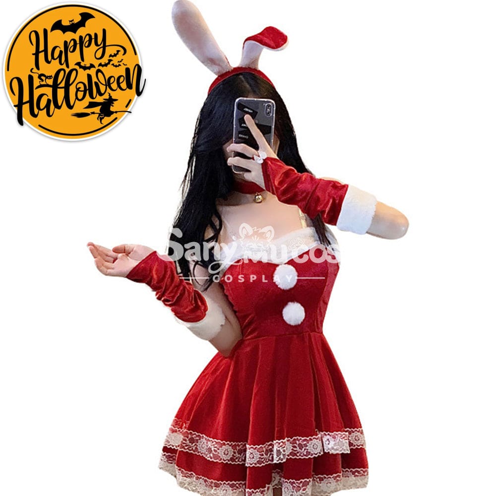 【In Stock】Christmas Cosplay Bunny Girl Dress Costume Costumes