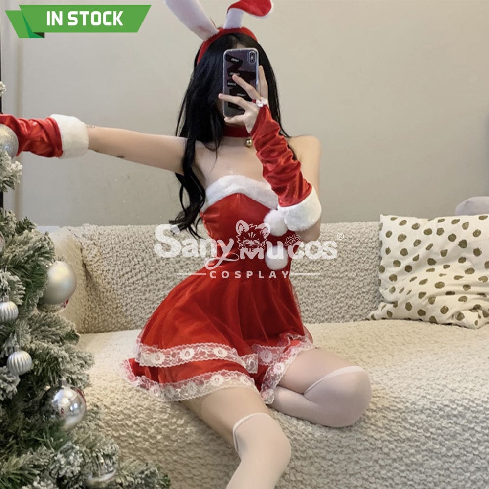 【In Stock】Christmas Cosplay Bunny Girl Dress Costume Costumes