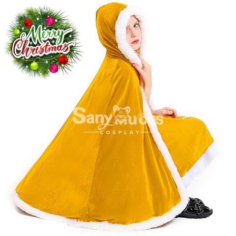 【In Stock】Christmas Cosplay Christmas Cape Costume Yellow Costumes