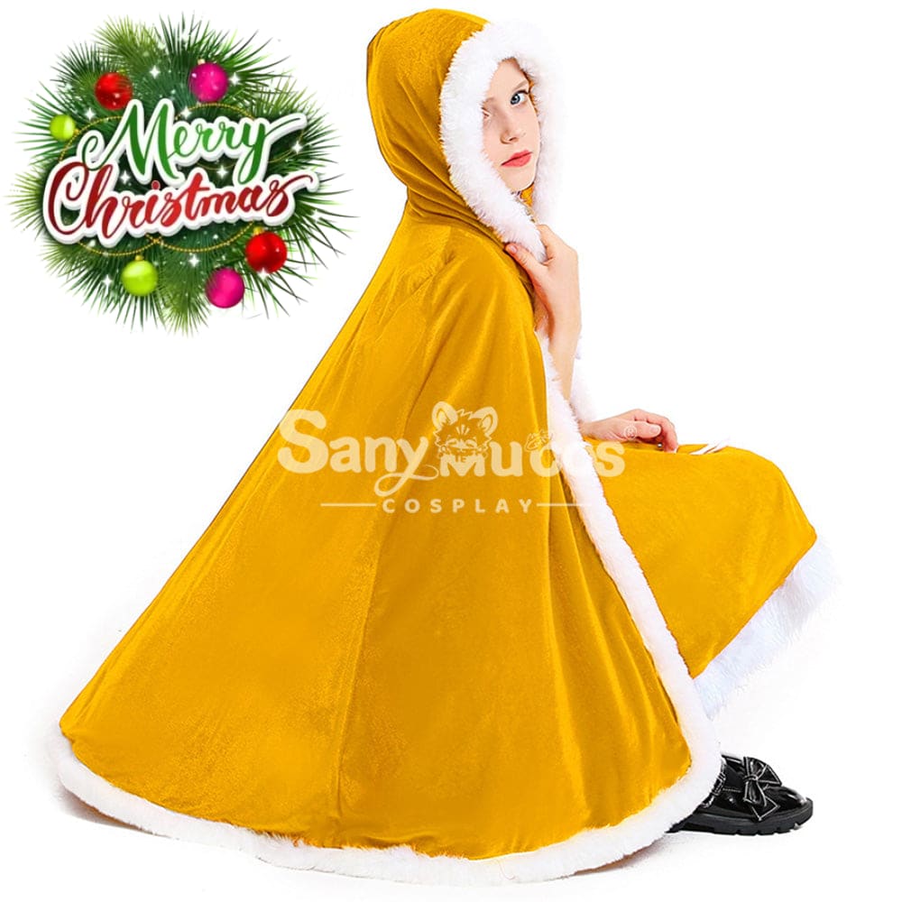 【In Stock】Christmas Cosplay Christmas Cape Costume Yellow Costumes