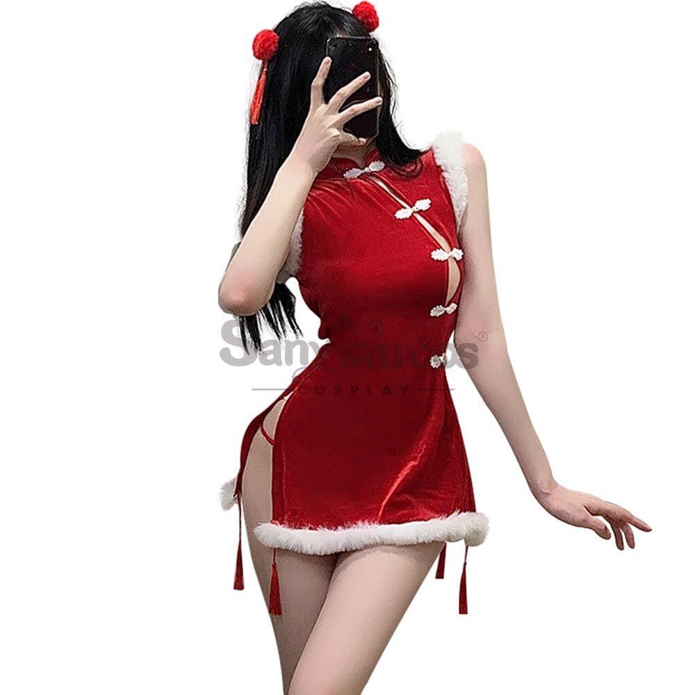 【In Stock】Christmas Cosplay Christmas Cheongsam Costume Costumes