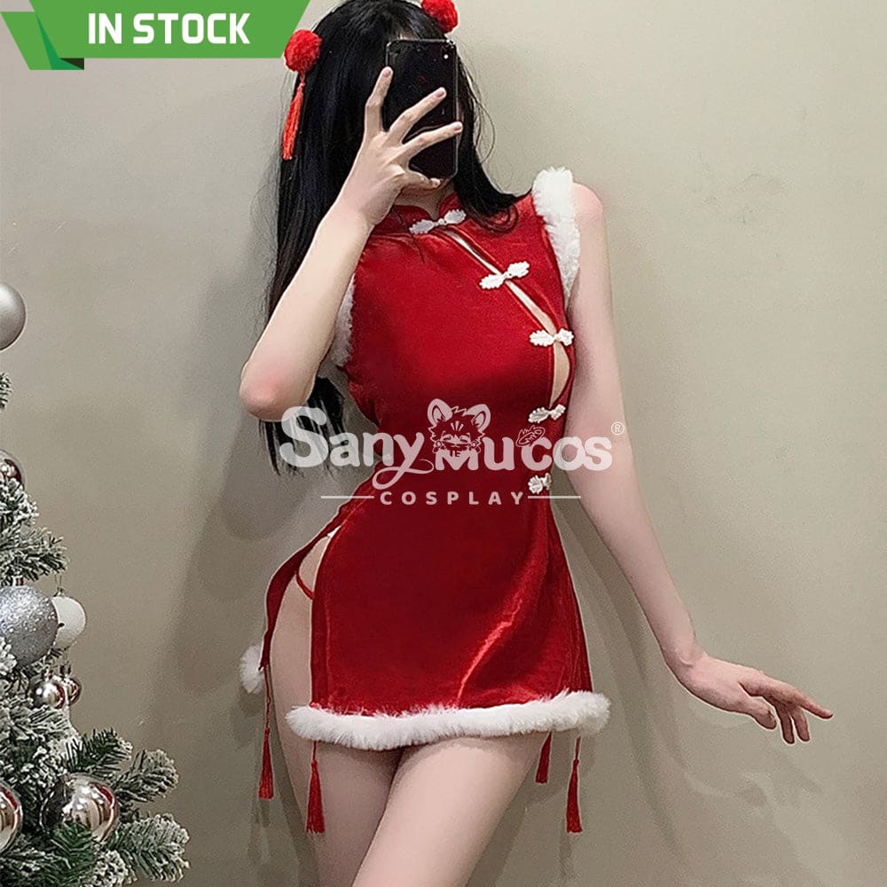 【In Stock】Christmas Cosplay Christmas Cheongsam Costume Costumes