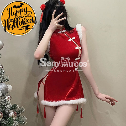 【In Stock】Christmas Cosplay Christmas Cheongsam Costume Costumes