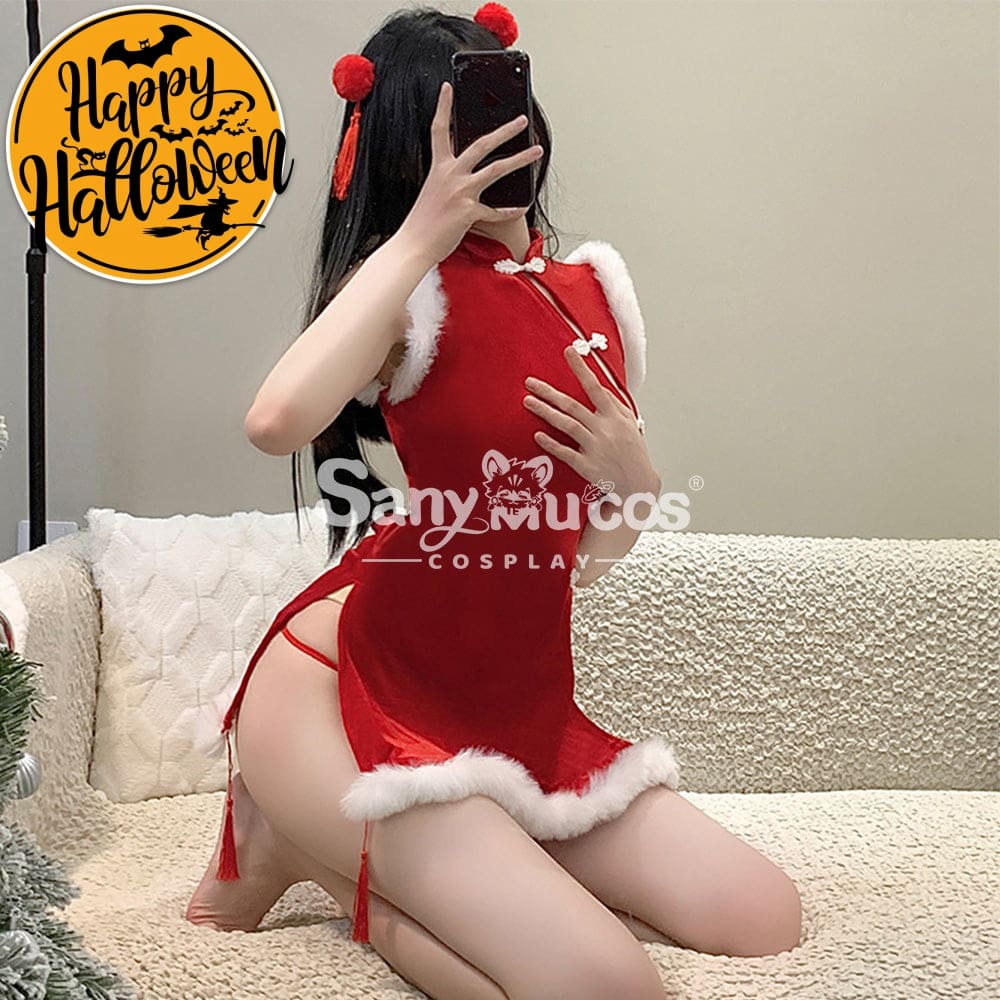 【In Stock】Christmas Cosplay Christmas Cheongsam Costume Costumes