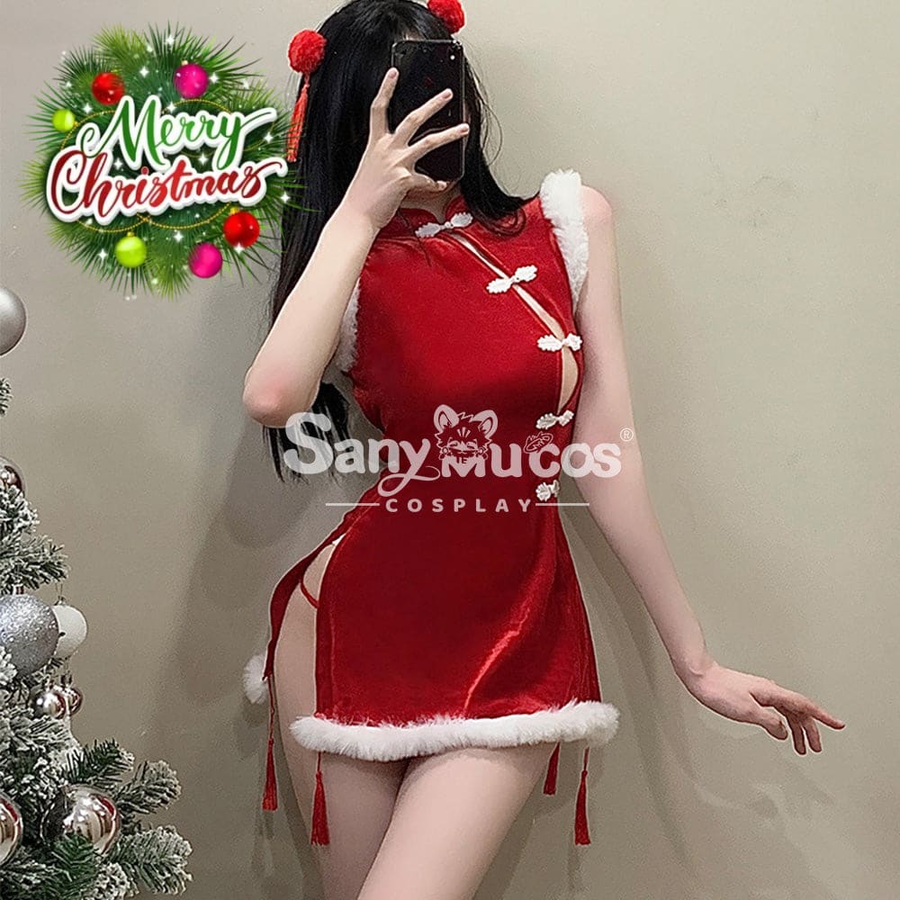 【In Stock】Christmas Cosplay Christmas Cheongsam Costume Costumes