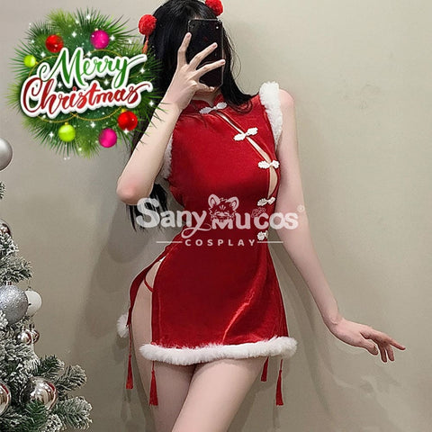 【In Stock】Christmas Cosplay Christmas Cheongsam Costume Costumes