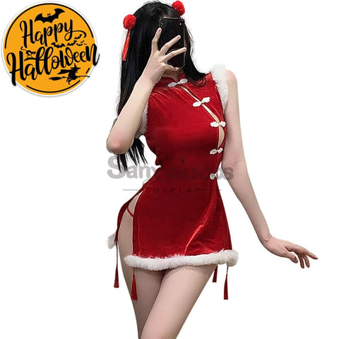 【In Stock】Christmas Cosplay Christmas Cheongsam Costume Costumes