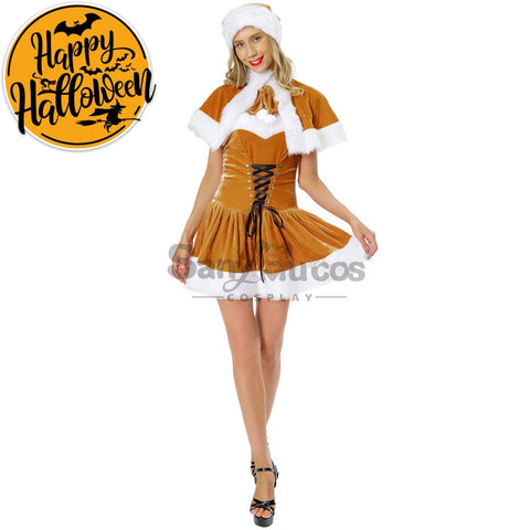 【In Stock】Christmas Cosplay Corset Dress Costume Brown / M Costumes