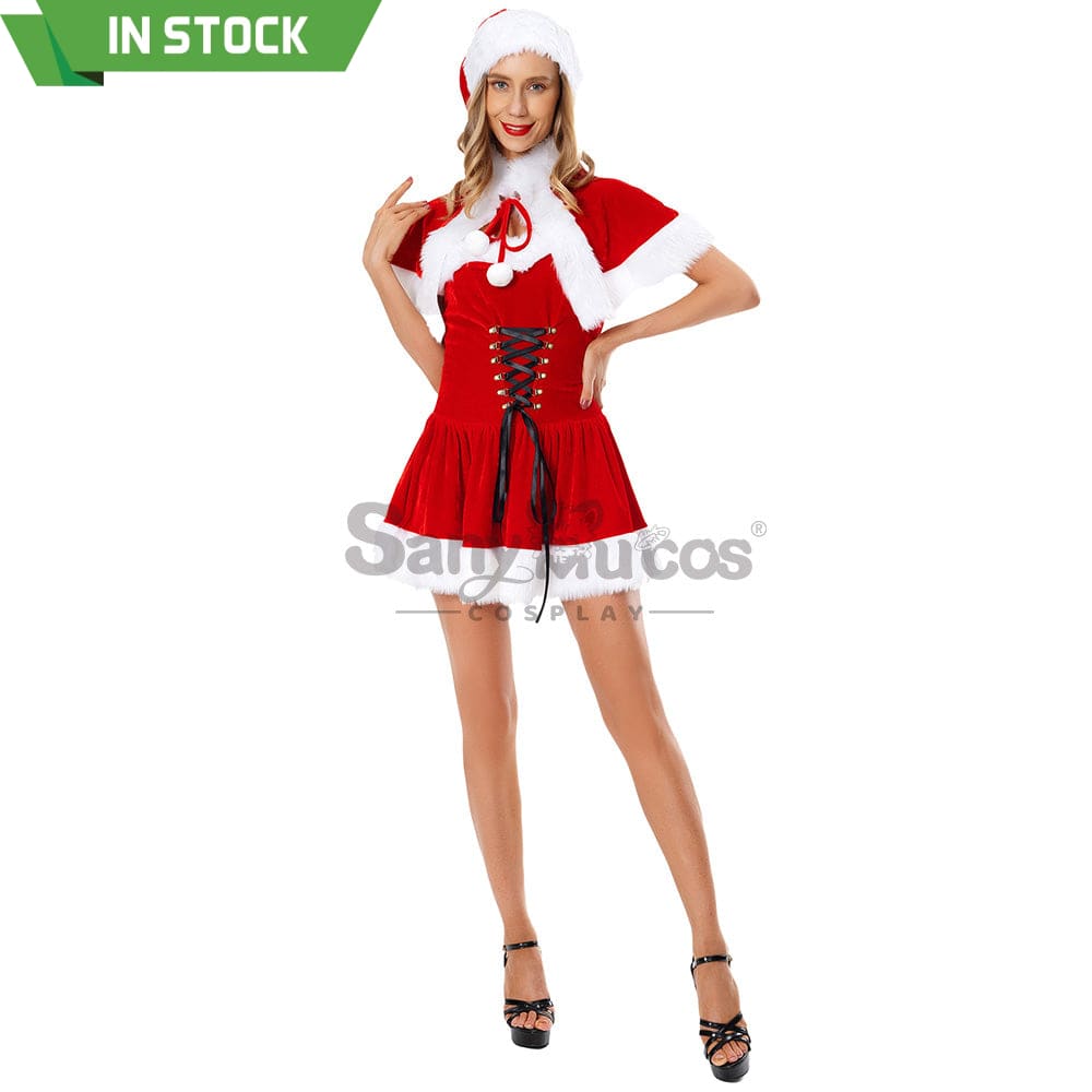 【In Stock】Christmas Cosplay Corset Dress Costume Costumes