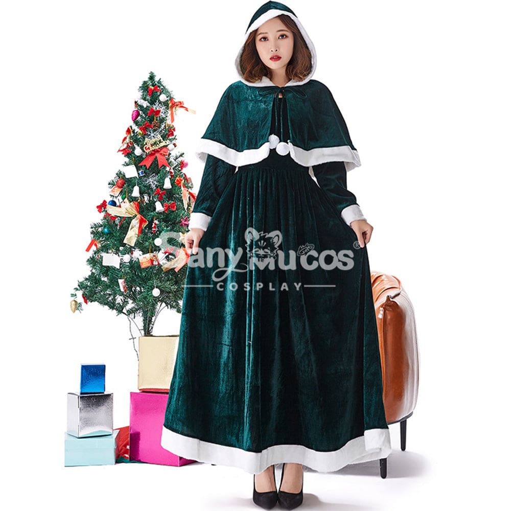 【In Stock】Christmas Cosplay Dark Green Christmas Dress Costume First Edition Costumes