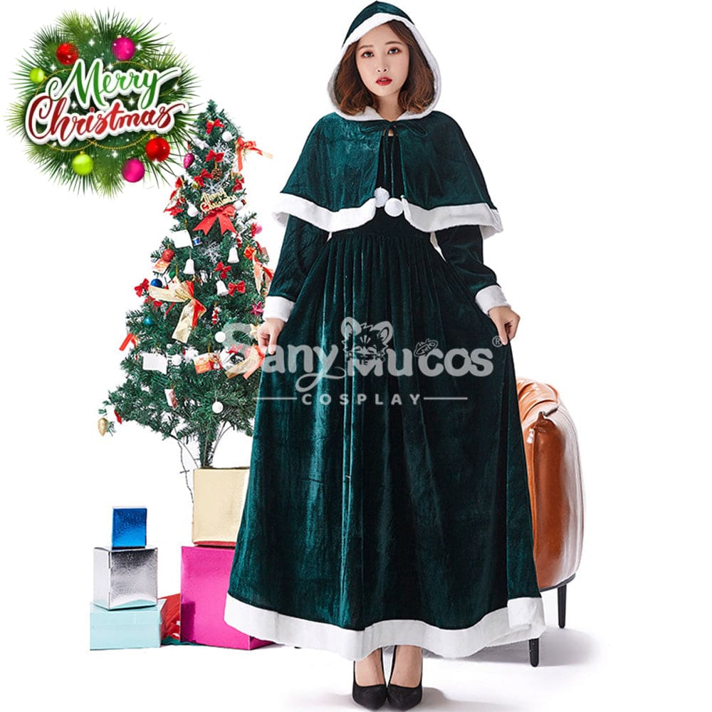 【In Stock】Christmas Cosplay Dark Green Christmas Dress Costume First Edition Costumes