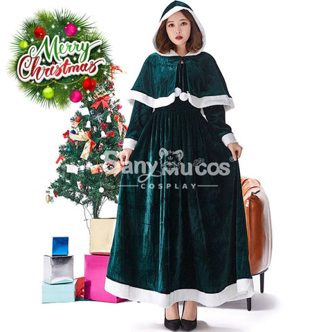 【In Stock】Christmas Cosplay Dark Green Christmas Dress Costume First Edition Costumes