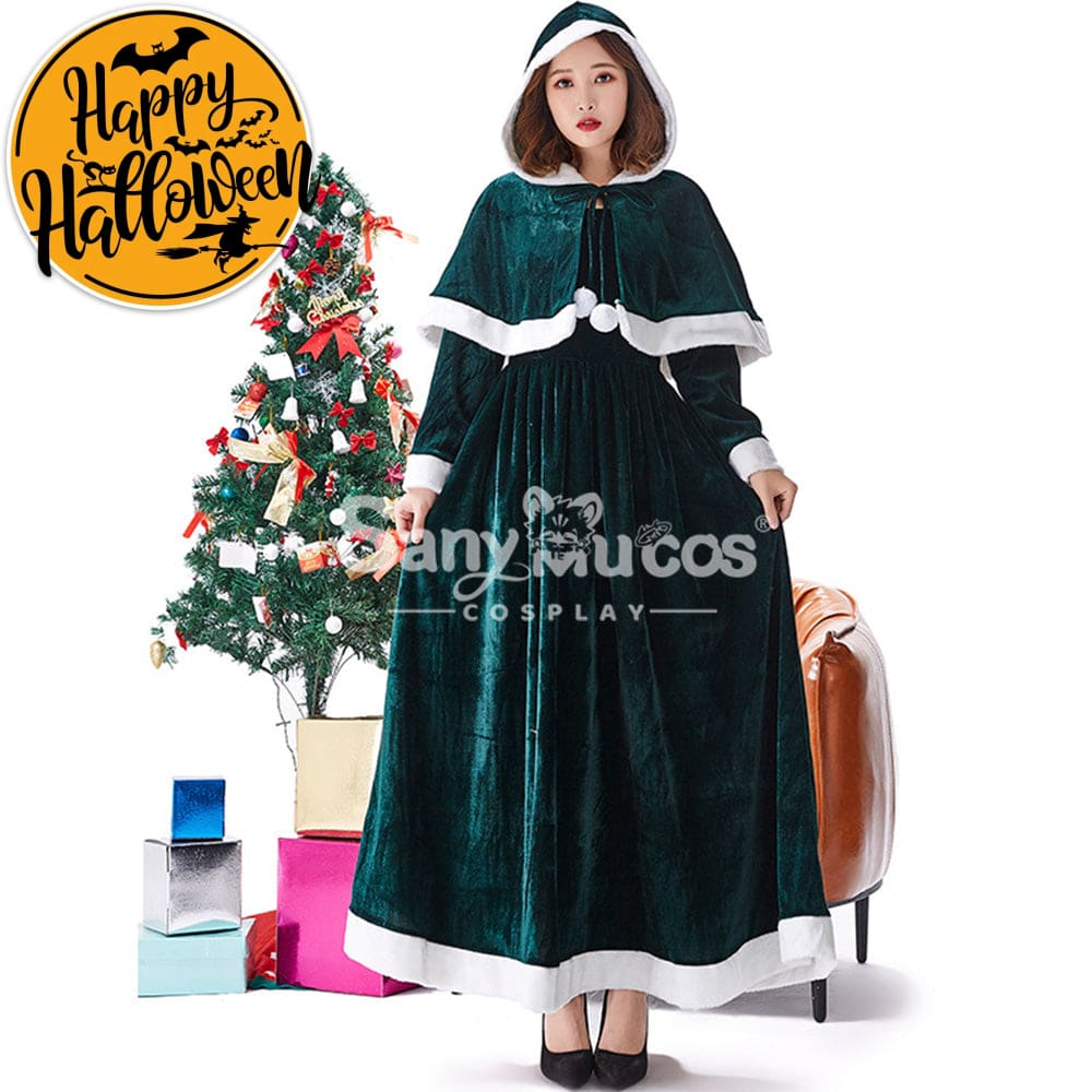 【In Stock】Christmas Cosplay Dark Green Christmas Dress Costume First Edition Costumes