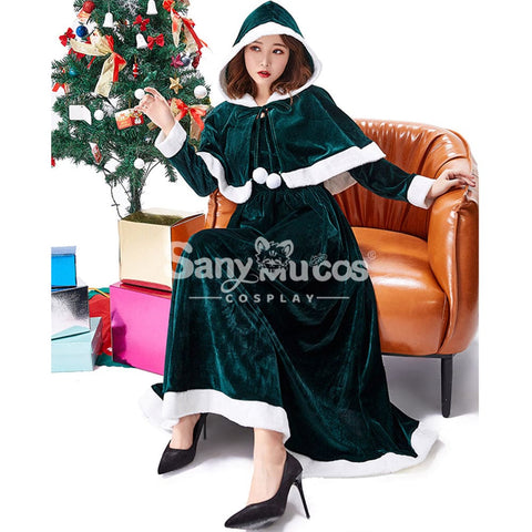 【In Stock】Christmas Cosplay Dark Green Christmas Dress Costume First Edition Costumes