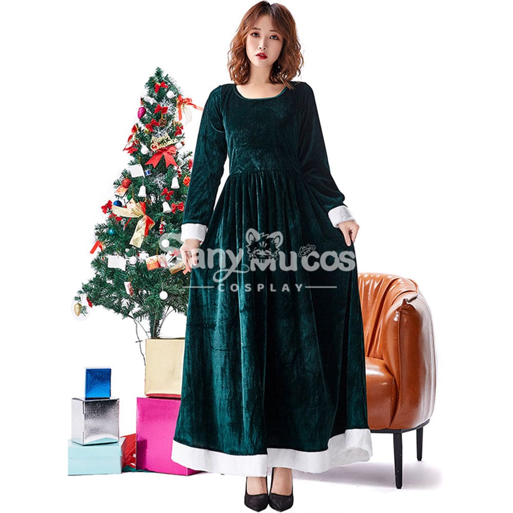 【In Stock】Christmas Cosplay Dark Green Christmas Dress Costume First Edition Costumes