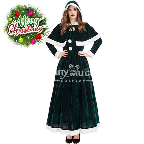 【In Stock】Christmas Cosplay Dark Green Christmas Dress Costume Second Edition / S Costumes