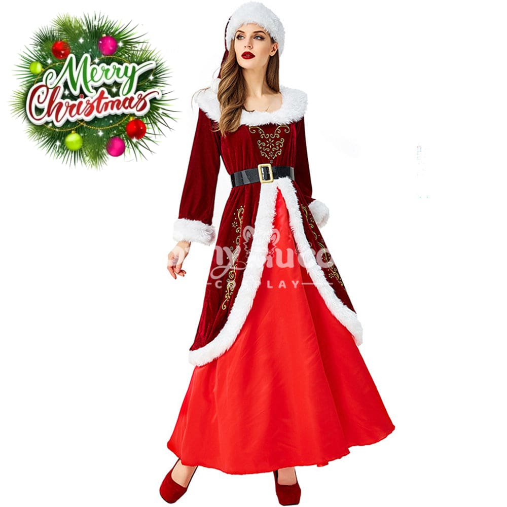 【In Stock】Christmas Cosplay Christmas Dress Costume Retro Edition Costumes