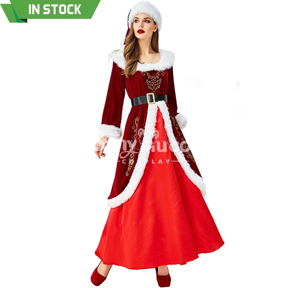 【In Stock】Christmas Cosplay Christmas Dress Costume Retro Edition Costumes