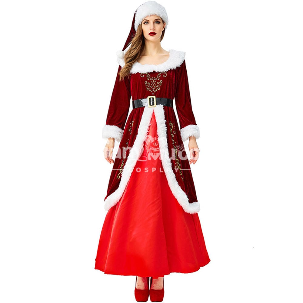 【In Stock】Christmas Cosplay Christmas Dress Costume Retro Edition Costumes