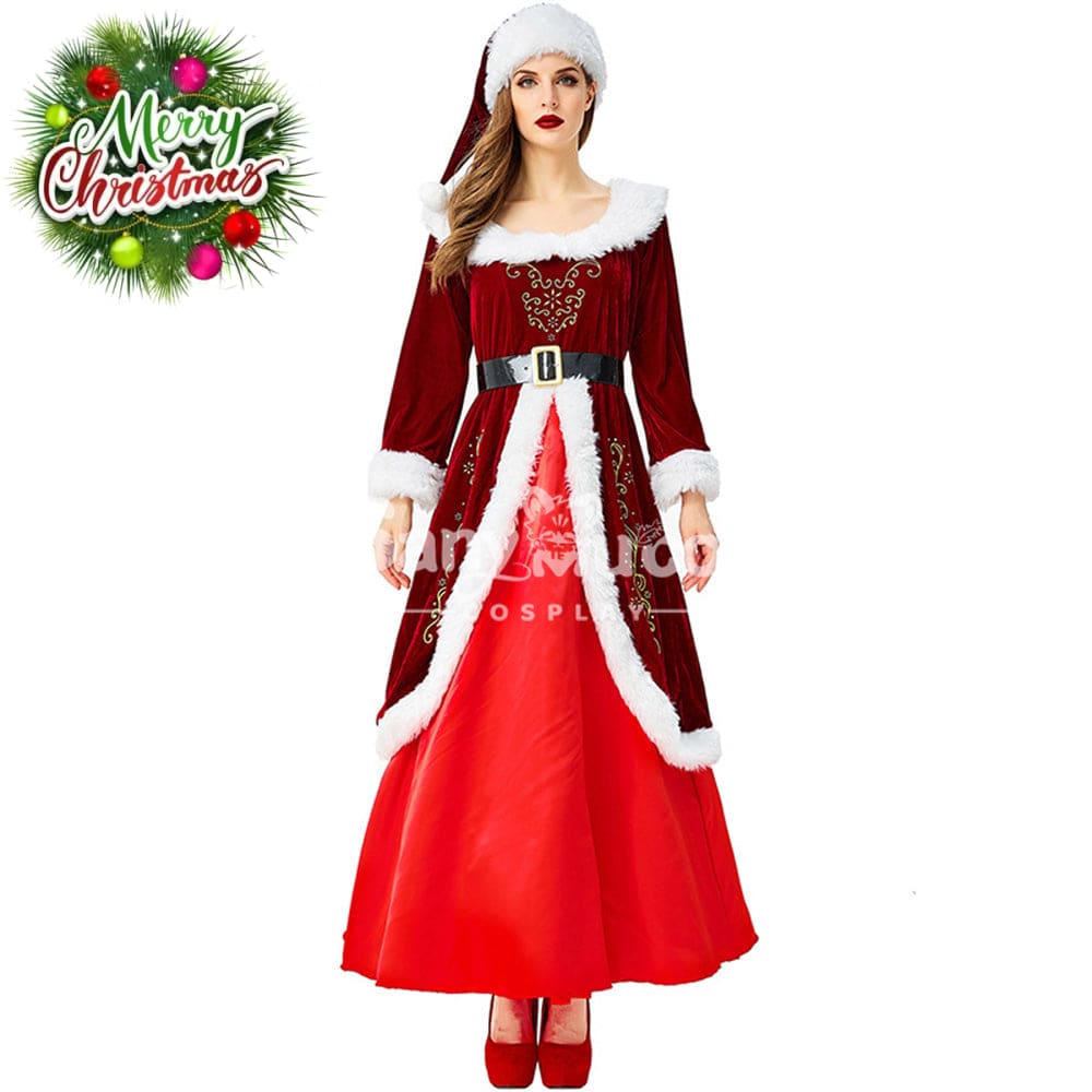 【In Stock】Christmas Cosplay Christmas Dress Costume Retro Edition Costumes