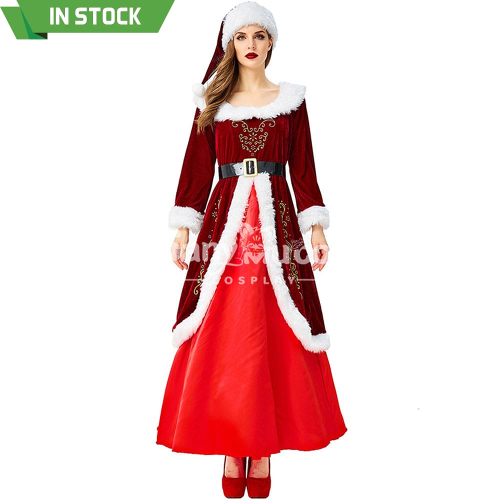 【In Stock】Christmas Cosplay Christmas Dress Costume Retro Edition Costumes