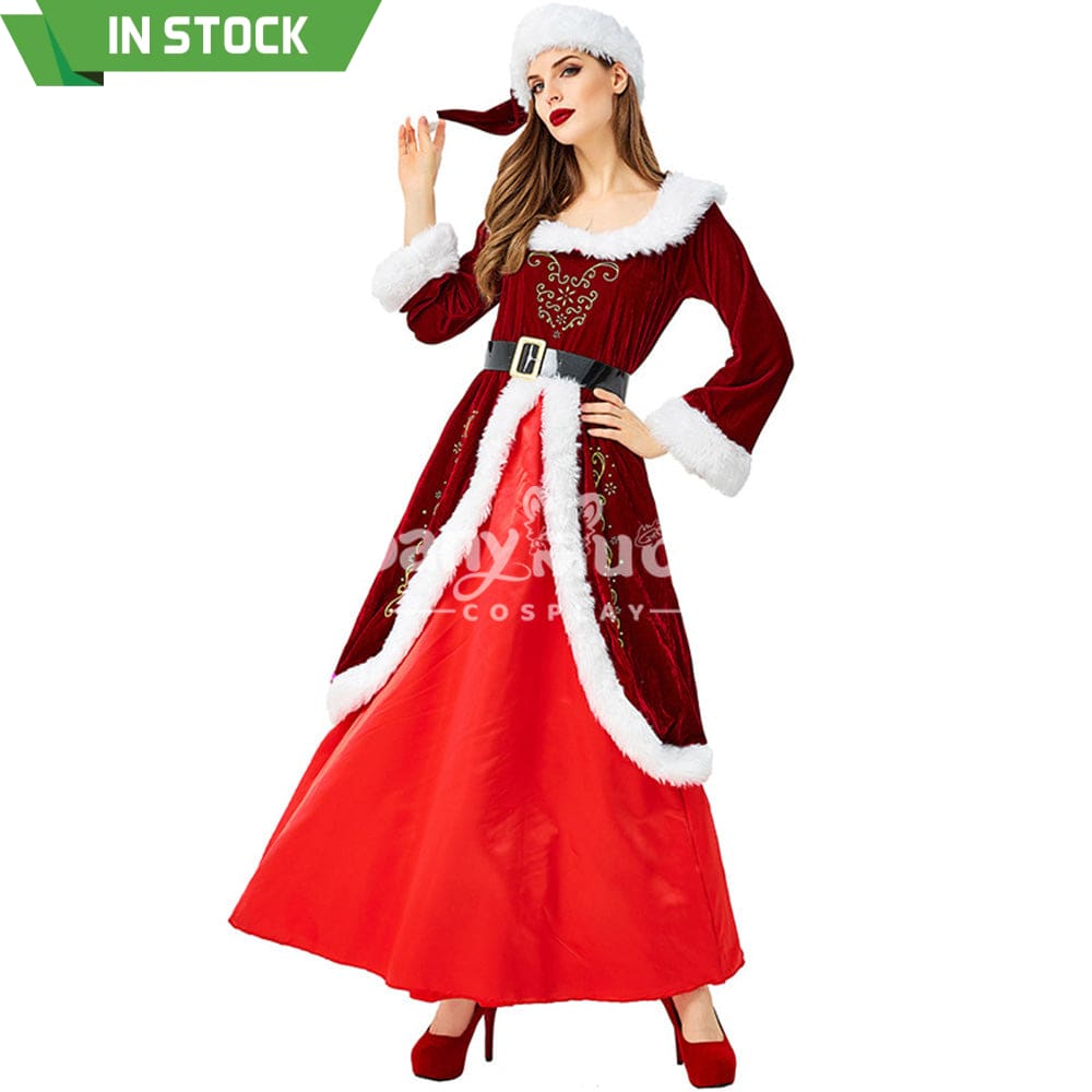 【In Stock】Christmas Cosplay Christmas Dress Costume Retro Edition Costumes