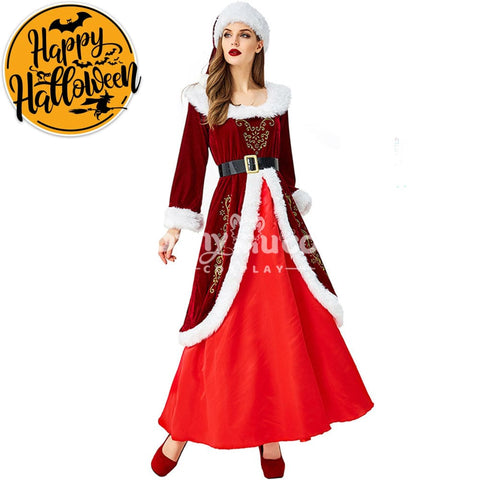 【In Stock】Christmas Cosplay Christmas Dress Costume Retro Edition Costumes