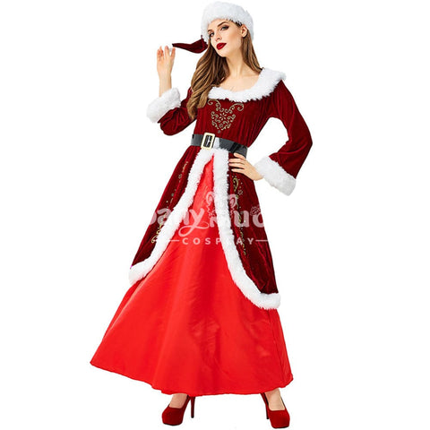 【In Stock】Christmas Cosplay Christmas Dress Costume Retro Edition Costumes