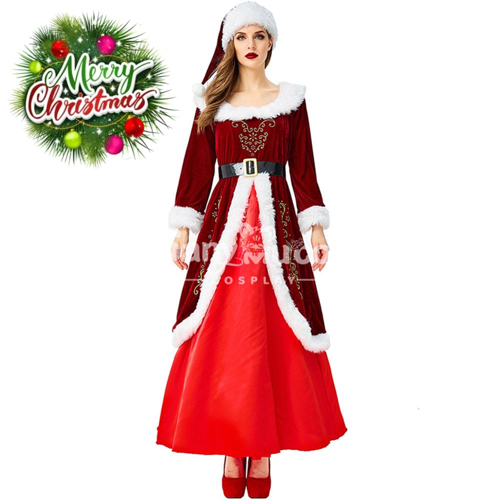 【In Stock】Christmas Cosplay Christmas Dress Costume Retro Edition Costumes