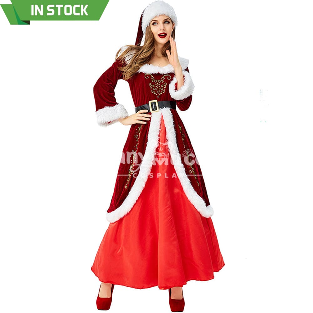 【In Stock】Christmas Cosplay Christmas Dress Costume Retro Edition Costumes