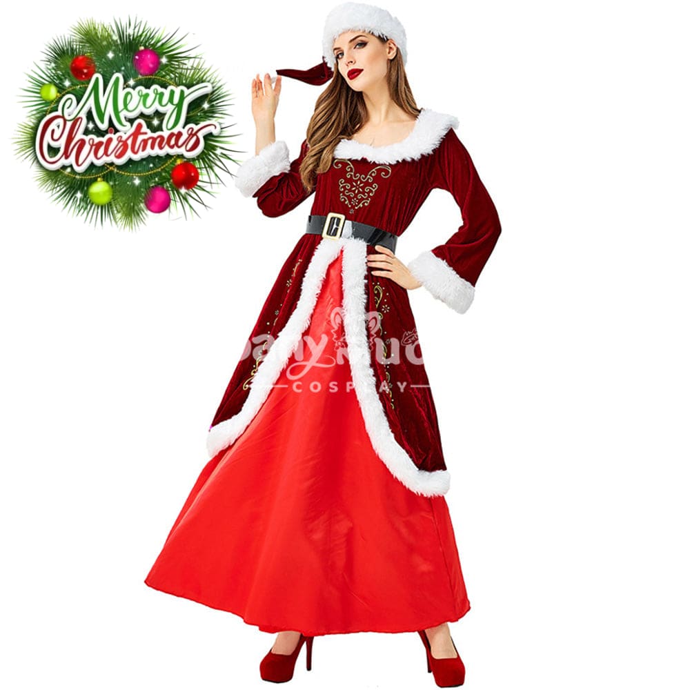 【In Stock】Christmas Cosplay Christmas Dress Costume Retro Edition Costumes