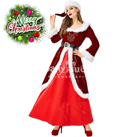 【In Stock】Christmas Cosplay Christmas Dress Costume Retro Edition Costumes