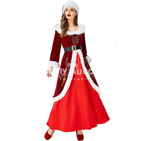 【In Stock】Christmas Cosplay Christmas Dress Costume Retro Edition Costumes