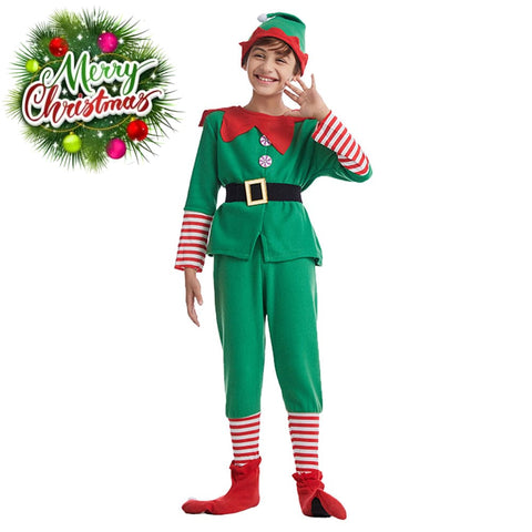 【In Stock】Christmas Cosplay Christmas Elf Costume Family Edition Costumes