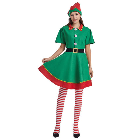 【In Stock】Christmas Cosplay Christmas Elf Costume Family Edition Costumes