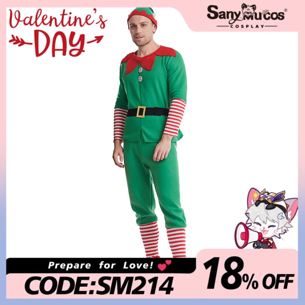 【In Stock】Christmas Cosplay Christmas Elf Costume Family Edition Costumes