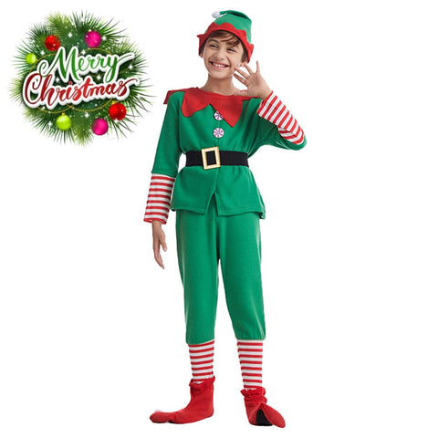 【In Stock】Christmas Cosplay Christmas Elf Costume Family Edition Costumes