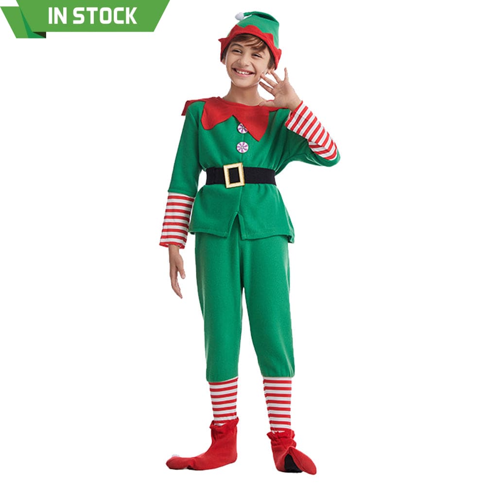 【In Stock】Christmas Cosplay Christmas Elf Costume Family Edition Costumes