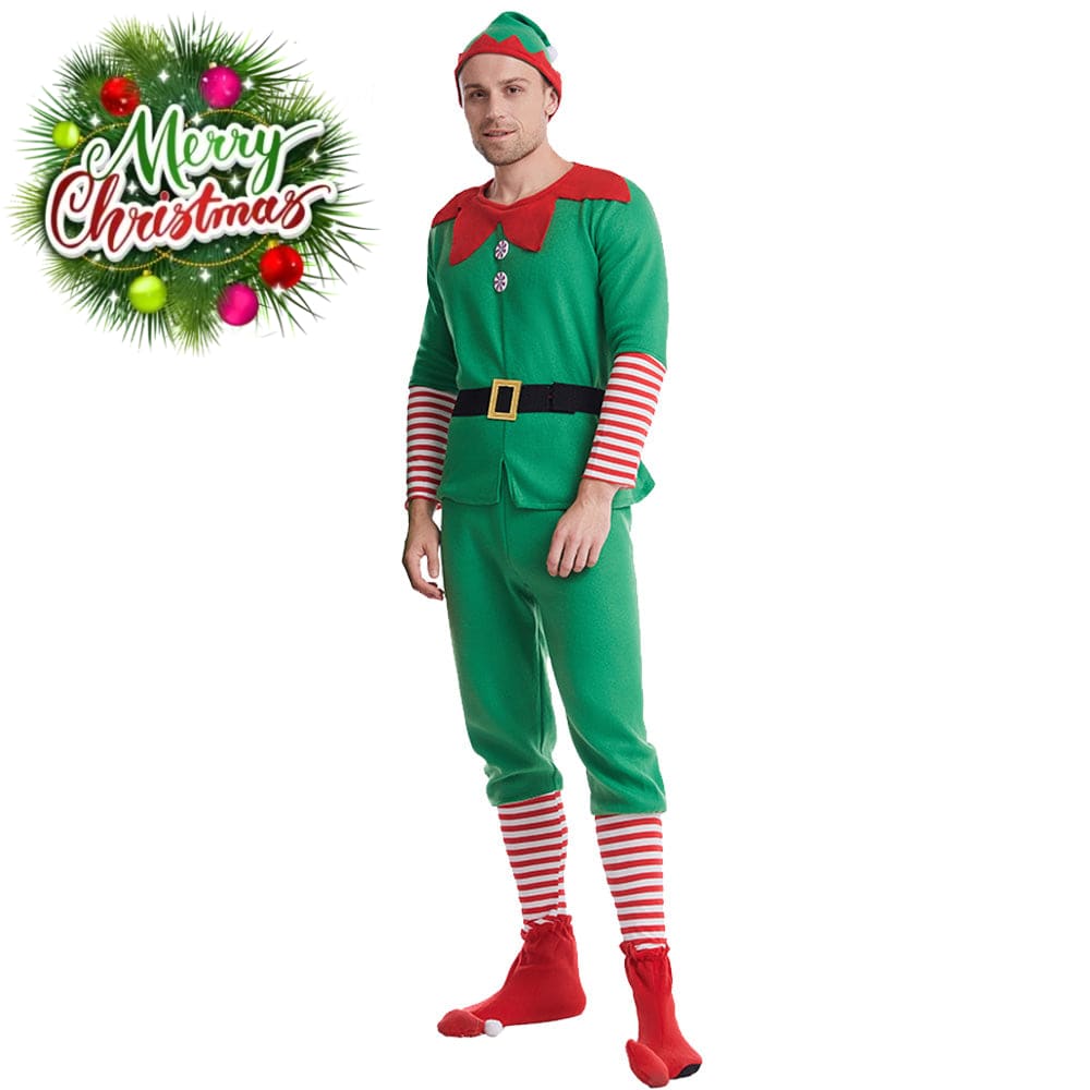 【In Stock】Christmas Cosplay Christmas Elf Costume Family Edition Costumes