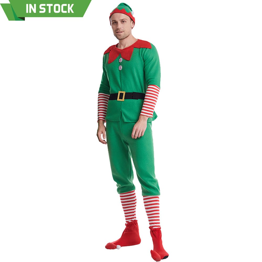 【In Stock】Christmas Cosplay Christmas Elf Costume Family Edition Costumes