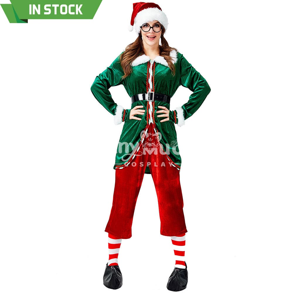 【In Stock】Christmas Cosplay Christmas Elf Female Costume Costumes