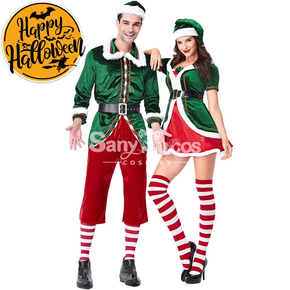 【In Stock】Christmas Cosplay Christmas Elf Male Costume Costumes