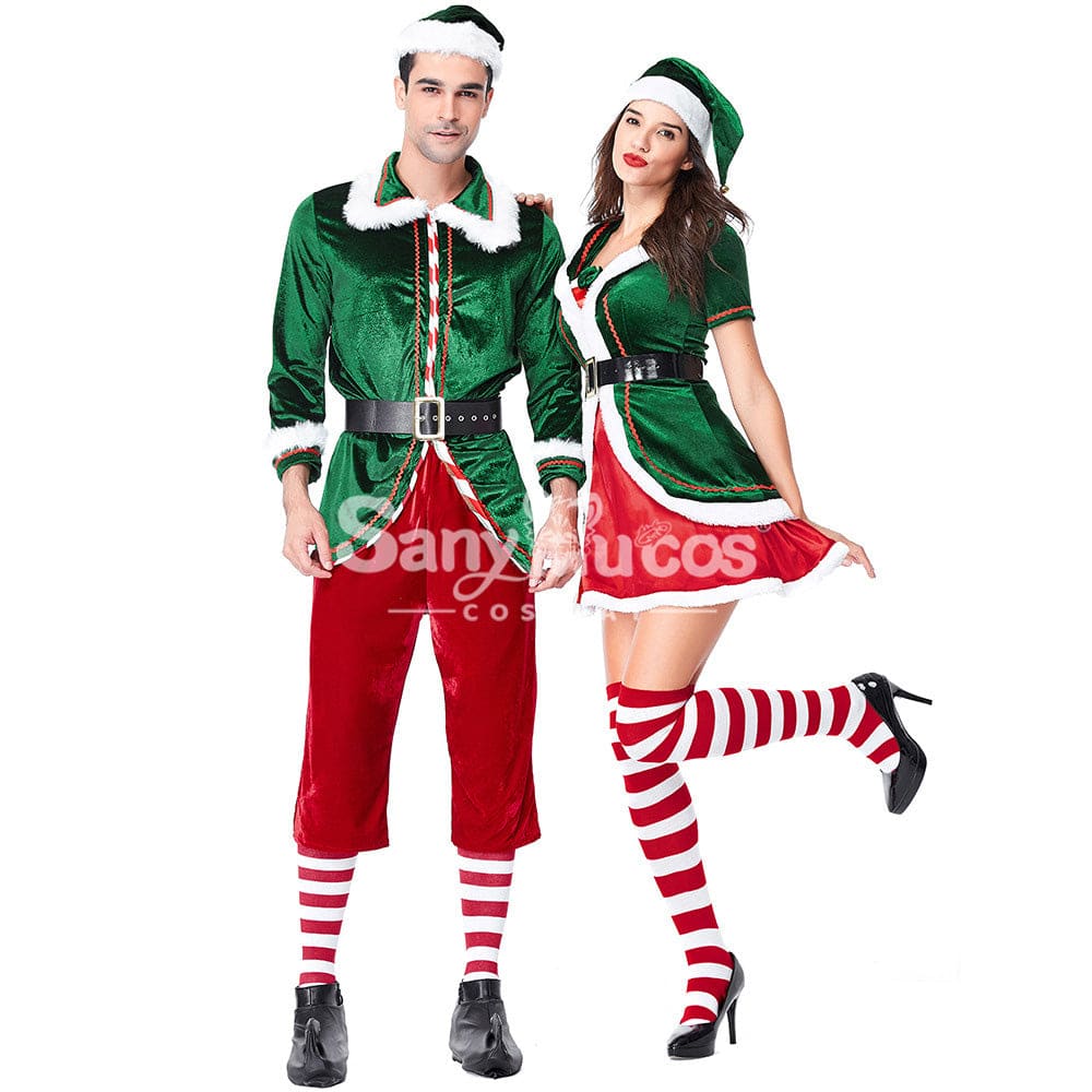 【In Stock】Christmas Cosplay Christmas Elf Male Costume Costumes